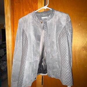 Isaac Mizrahi Live! Taupe Leather Jacket
